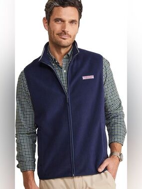 Vineyard Vines Harbor Fleece Vest Medium
